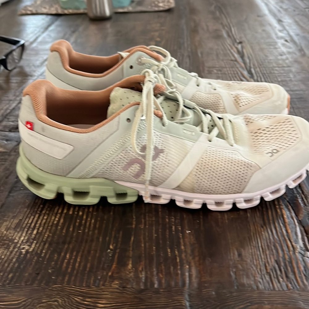 On running shoes believe they are  cloud slightly worn but in great shape